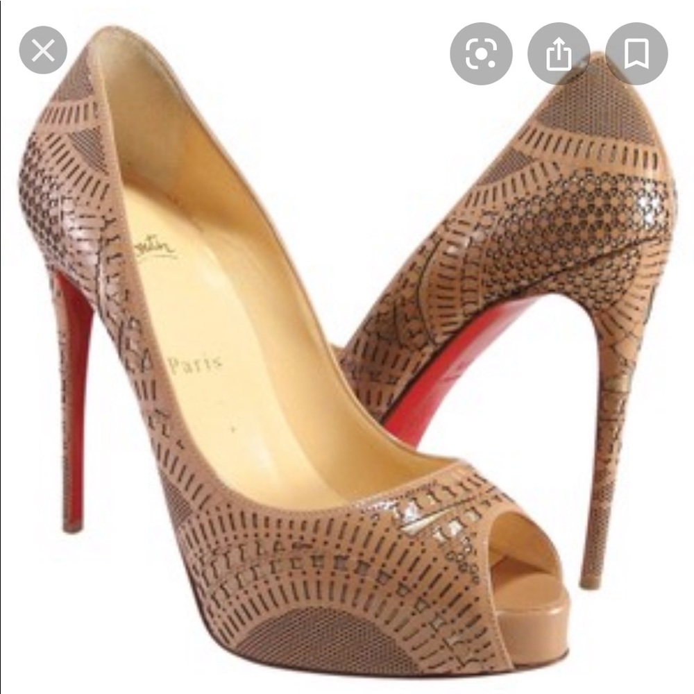 CHRISTIAN LOUBOUTIN Suellena Laser Cut Pump sz39